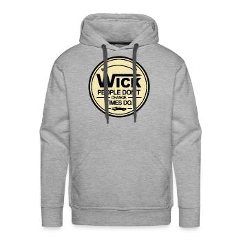 Johns motto hippie - Men's Premium Hoodie - heather grey - Front - Liam (192cm)