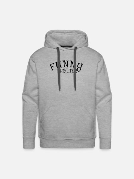 FUNNY BRO - Men's Premium Hoodie - heather grey