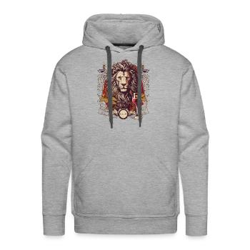 Palatin coat of arms Lion - Men's Premium Hoodie - heather grey - Front - Liam (192cm)