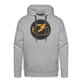 check engine - Men's Premium Hoodie - heather grey - Front - Liam (192cm)