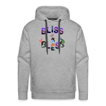 Blissful Bless - Men's Premium Hoodie - heather grey - Front - Liam (192cm)