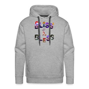 Blissful Bless on Christmas - Men's Premium Hoodie - heather grey - Front - Liam (192cm)
