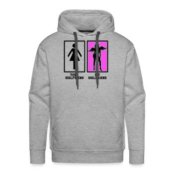 Angelic Girlfriend - Men's Premium Hoodie - heather grey - Front - Liam (192cm)