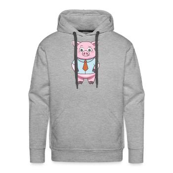 John the lawyer - Men's Premium Hoodie - heather grey - Front - Liam (192cm)