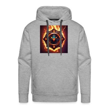 Star all pend type - Men's Premium Hoodie - heather grey - Front - Liam (192cm)