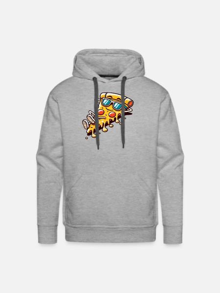 Pizza slice - Men's Premium Hoodie - heather grey