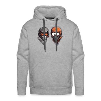 STRIKE - Men's Premium Hoodie - heather grey - Front - Liam (192cm)
