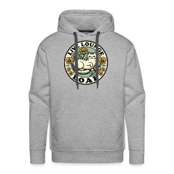 Live Laugh Loaf - Men's Premium Hoodie - heather grey - Front - Liam (192cm)