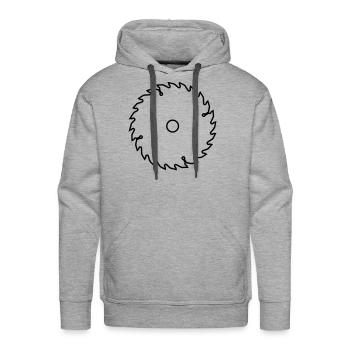 hacksaw blade - Men's Premium Hoodie - heather grey - Front - Liam (192cm)