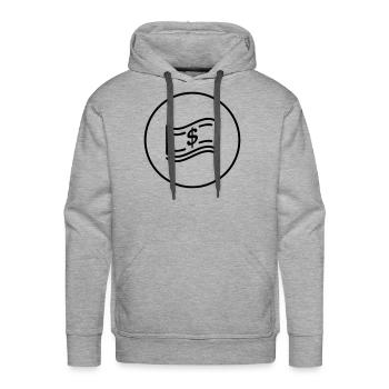 dollar - Molleton à capuche Premium pour homme - gris chiné - Devant - Liam (192cm)