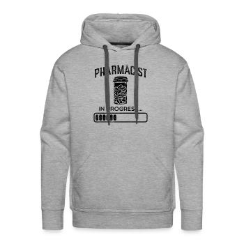 Pharmacist In Progress Tech Design - Men's Premium Hoodie - heather grey - Front - Liam (192cm)