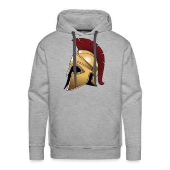 spartan helmet - Men's Premium Hoodie - heather grey - Front - Liam (192cm)