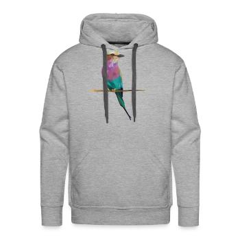 lilac-breasted roller - Men's Premium Hoodie - heather grey - Front - Liam (192cm)