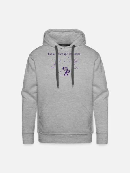 Telescope - Men's Premium Hoodie - heather grey