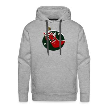 Santa Claus Is Coming - Men's Premium Hoodie - heather grey - Front - Liam (192cm)