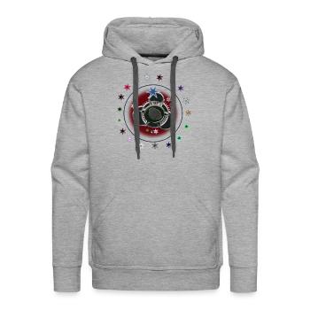 Stars Beta - Men's Premium Hoodie - heather grey - Front - Liam (192cm)