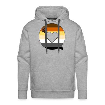 speech bubble - bear fetish gay pride LGBTIQ - Men's Premium Hoodie - heather grey - Front - Liam (192cm)