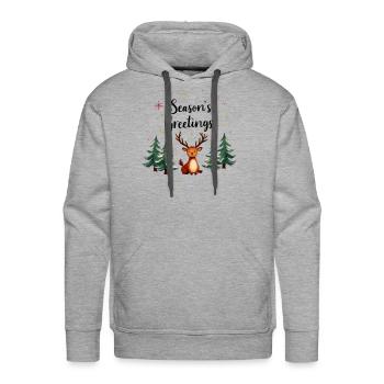 season's greetings - Men's Premium Hoodie - heather grey - Front - Liam (192cm)