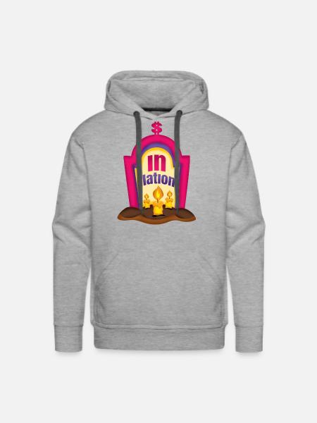 Halloween Inflation Grave - Men's Premium Hoodie - heather grey