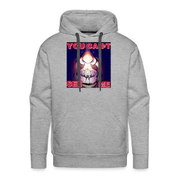 YOU CAN SEE ME - Men's Premium Hoodie - heather grey - Front - Liam (192cm)