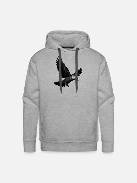 Raven landing - Men's Premium Hoodie - heather grey