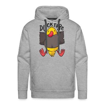 Duck Tape - Men's Premium Hoodie - heather grey - Front - Liam (192cm)