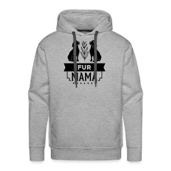 Fur Mama - Men's Premium Hoodie - heather grey - Front - Liam (192cm)