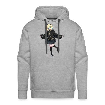 Pikamee hololive - Men's Premium Hoodie - heather grey - Front - Liam (192cm)