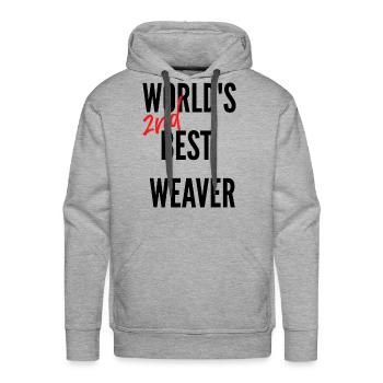 World s 2nd Best Weaver - Men's Premium Hoodie - heather grey - Front - Liam (192cm)