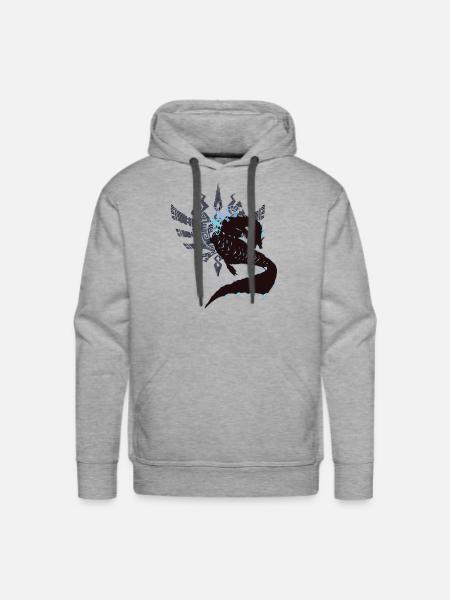 Abyssal Lagiacrus - Sunset Shores - Men's Premium Hoodie - heather grey