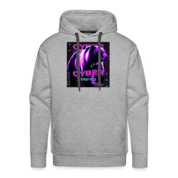 GRIZZLY BEAR - Men's Premium Hoodie - heather grey - Front - Liam (192cm)