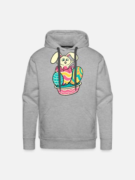 Surprise Bunny - Men's Premium Hoodie - heather grey