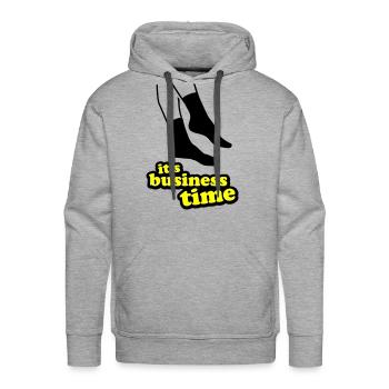 It's Business Time - Socks - Men's Premium Hoodie - heather grey - Front - Liam (192cm)
