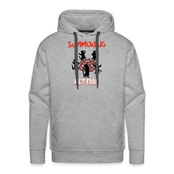 Summoning wet food - Men's Premium Hoodie - heather grey - Front - Liam (192cm)