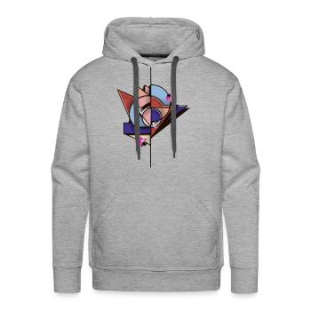 Abstract Bird - Men's Premium Hoodie - heather grey - Front - Liam (192cm)