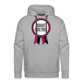 Bought Groceries Adulting Award - Men's Premium Hoodie - heather grey - Front - Liam (192cm)