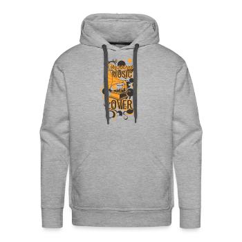Classical Music Lover - Men's Premium Hoodie - heather grey - Front - Liam (192cm)