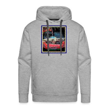 VINTAGE VEHICLE SPOT (VVS) - Men's Premium Hoodie - heather grey - Front - Liam (192cm)