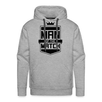Man of the Match - Men's Premium Hoodie - heather grey - Front - Liam (192cm)