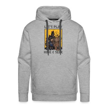 Hide and Seek - Men's Premium Hoodie - heather grey - Front - Liam (192cm)