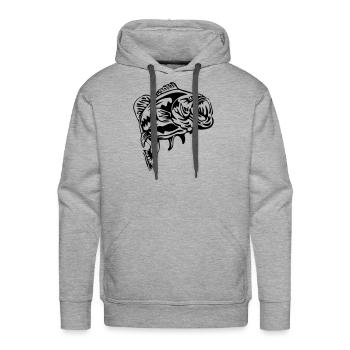 Bass - Men's Premium Hoodie - heather grey - Front - Liam (192cm)