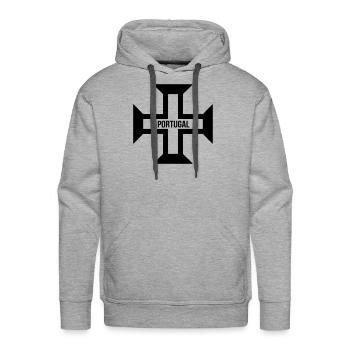 portugal - Men's Premium Hoodie - heather grey - Front - Liam (192cm)