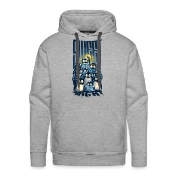 Penguin Pajama Party - Men's Premium Hoodie - heather grey - Front - Liam (192cm)