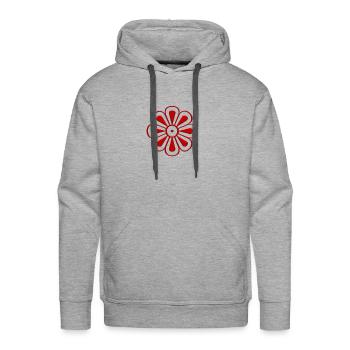 Mono Sorts small a - Men's Premium Hoodie - heather grey - Front - Liam (192cm)