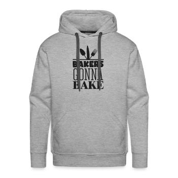 Baker 3 - Men's Premium Hoodie - heather grey - Front - Liam (192cm)