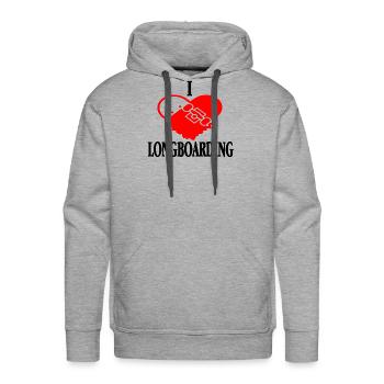 Longboard - Men's Premium Hoodie - heather grey - Front - Liam (192cm)