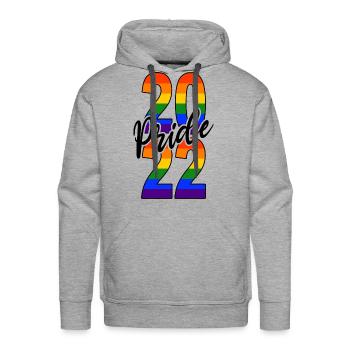 Gay Pride 2022 LGBTIQ Queer Demonstration - Men's Premium Hoodie - heather grey - Front - Liam (192cm)