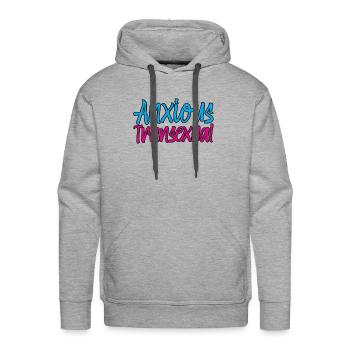 Anxious Transexual - Men's Premium Hoodie - heather grey - Front - Liam (192cm)