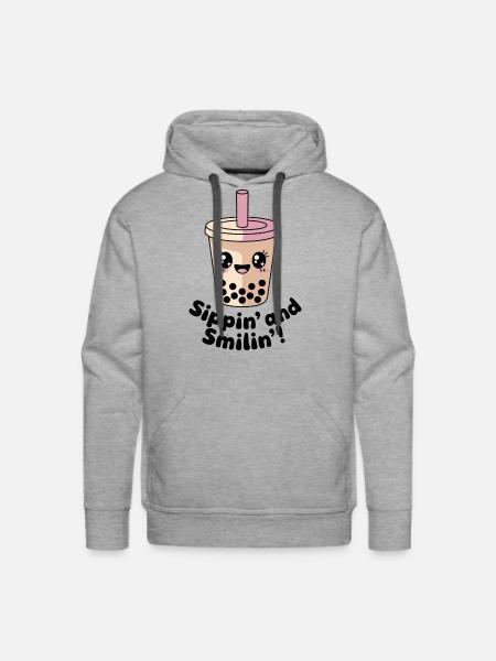 Sippin and Smilin - Men's Premium Hoodie - heather grey
