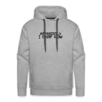 Apparently I Camp Now 7 - Men's Premium Hoodie - heather grey - Front - Liam (192cm)